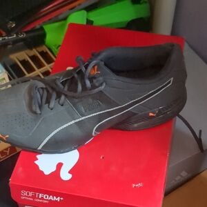 Puma Men's Charcoal and Orange Athletic Shoes